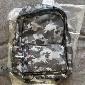 Lululemon Everywhere Black and Gray Camo Backpack